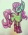 Size: 1080x1350 | Tagged: dead source, safe, artist:rainbowdashkin, minty, earth pony, pony, g3, clothes, marker drawing, socks, solo, striped socks, traditional art, tumblr