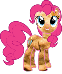 Size: 5000x5917 | Tagged: safe, derpibooru exclusive, pinkie pie, earth pony, pony, g4, food, literal, pie, pinkie pie (form), pun, simple background, solo, transparent background, visual pun
