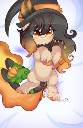 Size: 3160x4861 | Tagged: safe, artist:2pandita, oc, oc only, earth pony, pony, female, hat, mare, solo, witch hat