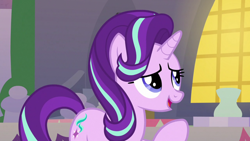 Size: 1920x1080 | Tagged: safe, screencap, starlight glimmer, pony, unicorn, g4, the last problem, looking up, open mouth, solo
