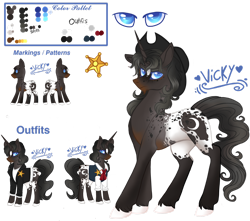 Size: 1920x1695 | Tagged: safe, artist:nightingalewolfie, oc, oc only, oc:sheriff moonahine, pony, unicorn, hat, male, reference sheet, simple background, solo, stallion, transparent background