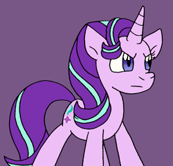 Size: 805x773 | Tagged: safe, artist:cmara, starlight glimmer, pony, unicorn, g4, female, mare, purple background, simple background, solo
