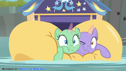Size: 3840x2160 | Tagged: safe, artist:rupert, edit, edited screencap, screencap, pony, unicorn, g4, road to friendship, .svg available, base, cheek squish, cute, female, ghastly gorge, high res, i guess we're stuck together, inflatable, inflatable raft, inflation, lying down, mare, one eye closed, prone, raft, river, squished, squishy cheeks, svg, that pony sure does love rafts, trixie's wagon, vector, we're friendship bound