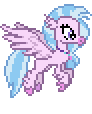 Size: 92x114 | Tagged: safe, artist:botchan-mlp, silverstream, hippogriff, g4, animated, desktop ponies, flying, pixel art, simple background, solo, sprite, transparent background