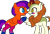 Size: 1024x693 | Tagged: safe, artist:icicle-niceicle-1517, artist:kb-gamerartist, color edit, edit, autumn blaze, oc, oc:jade harmony, kirin, pegasus, pony, g4, bipedal, bisexual pride flag, canon x oc, clothes, collaboration, colored, ear piercing, earring, face paint, female, grin, heart, holding hooves, jewelry, lesbian, mare, open mouth, piercing, pride, pride flag, pride socks, raised hoof, shipping, simple background, smiling, socks, striped socks, transparent background