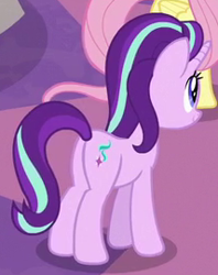 Size: 214x270 | Tagged: safe, screencap, starlight glimmer, pony, unicorn, g4, the last problem, butt, cropped, facing away, glimmer glutes, offscreen character, plot, rear view, solo focus
