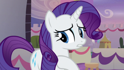 Size: 1920x1080 | Tagged: safe, screencap, rarity, pony, unicorn, g4, the last problem, hoof on chest, horn, solo, worried