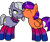 Size: 652x553 | Tagged: safe, artist:kb-gamerartist, limestone pie, oc, oc:jade harmony, earth pony, pegasus, pony, g4, bisexual pride flag, canon x oc, choker, clothes, ear piercing, earring, eyes closed, female, heart, jewelry, kissing, lesbian, lip piercing, mare, one eye closed, piercing, pride, pride flag, pride socks, shipping, simple background, socks, spiked choker, striped socks, transparent background, wink