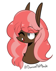Size: 632x798 | Tagged: safe, artist:diamondbrush, oc, oc only, oc:scarlet trace (coffee bean), earth pony, pony, bust, cute, female, mare, simple background, solo, white background