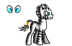 Size: 298x189 | Tagged: safe, artist:hills-to-sky, oc, oc only, oc:africa, pony, zebra, light blue eyes, solo, zebra oc