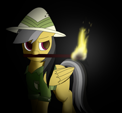 Size: 2177x2022 | Tagged: safe, artist:astralr, daring do, pegasus, pony, g4, female, fire, high res, mare, solo, torch