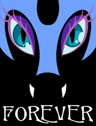 Size: 720x937 | Tagged: safe, artist:texasuberalles, nightmare moon, alicorn, pony, g4, black background, fangs, female, helmet, lineless, looking at you, mare, simple background, slit pupils, solo, the night will last forever