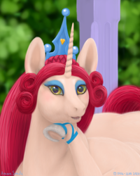 Size: 960x1200 | Tagged: safe, artist:soobel, princess amore, pony, g4, bust, fat, portrait, solo