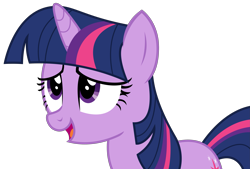 Size: 3163x2141 | Tagged: safe, artist:sketchmcreations, twilight sparkle, pony, unicorn, baby cakes, g4, female, high res, mare, open mouth, simple background, smiling, solo, transparent background, unicorn twilight, vector