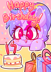 Size: 2150x3035 | Tagged: safe, artist:inaba_hitomi, oc, pony, unicorn, cake, food, high res