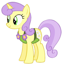 Size: 788x810 | Tagged: safe, artist:magicuniclaws, sunshine petals, pony, unicorn, g4, apron, clothes, female, mare, simple background, solo, transparent background