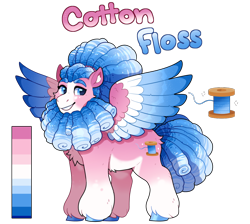 Size: 950x850 | Tagged: safe, artist:lastnight-light, oc, oc only, oc:cotton floss, pegasus, pony, beard, colored wings, facial hair, male, multicolored wings, simple background, solo, stallion, transparent background, two toned wings, wings