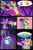 Size: 1045x1600 | Tagged: safe, artist:toongrowner, applejack, rainbow dash, twilight sparkle, oc, oc:zap-apple jam, alicorn, earth pony, pegasus, pony, comic:to fix a feud by fusion, g4, alicorn princess, amusement park, argument, comic, commissioner:bigonionbean, confused, cowboy hat, crying, crying inside, cutie mark, dizzy, energetic, excited, female, freckles, fusion, fusion:rainbow dash, green face, hat, hug, lightning, magic, mare, panicking, ride, roller coaster, shocked, sick, stetson, thought bubble, twilight sparkle (alicorn), writer:bigonionbean