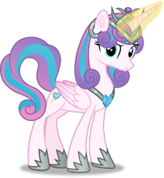 Size: 8061x8761 | Tagged: safe, artist:frownfactory, princess flurry heart, alicorn, pony, g4, adult flurry heart, crown, female, horn, jewelry, magic, mare, older, older flurry heart, regalia, simple background, solo, transparent background, vector, wings