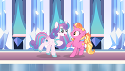 Size: 6110x3437 | Tagged: safe, artist:inaactive, luster dawn, princess flurry heart, alicorn, pony, unicorn, g4, the last problem, absurd resolution, duo, female, mare, older, vector