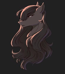 Size: 1080x1226 | Tagged: safe, artist:moona_lou, oc, oc only, earth pony, pony, bust, dark background, earth pony oc, solo