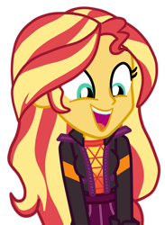 Size: 802x1095 | Tagged: safe, artist:gmaplay, sunset shimmer, equestria girls, equestria girls series, festival filters, g4, spoiler:eqg series (season 2), clothes, female, music festival outfit, simple background, solo, transparent background