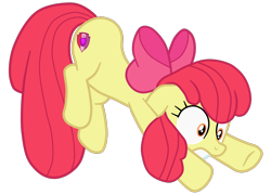 Size: 1708x1221 | Tagged: safe, artist:gmaplay, apple bloom, earth pony, pony, g4, butt, plot, plot in the air, simple background, solo, transparent background