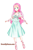 Size: 533x800 | Tagged: safe, fluttershy, human, g4, bow, breasts, cleavage, clothes, cute, dolldivine, dress, dress up game, game, humanized, ribbon, solo