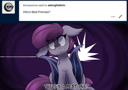 Size: 3840x2700 | Tagged: safe, oc, oc:night stitch, bat pony, pony, ask night stitch, ask, female, high res, sweat, tumblr