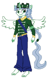 Size: 390x597 | Tagged: safe, artist:loomytyranny, alicorn, equestria girls, g4, barefoot, brother, crown, fascist, feet, folk path, germany, jewelry, male, monarch, monarchist, png, ponytail, regalia, solo, tyrant, wings