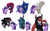 Size: 7110x4385 | Tagged: safe, artist:chub-wub, discord, king sombra, lord tirek, princess luna, queen chrysalis, tempest shadow, twilight sparkle, alicorn, centaur, changeling, changeling queen, draconequus, pony, unicorn, g4, :p, a better ending for chrysalis, a better ending for tirek, admiration, boop, broken horn, eyes closed, female, grin, horn, kissing, lesbian, male, mare, muscles, nose piercing, nose ring, noseboop, one eye closed, open mouth, piercing, raised hoof, septum piercing, ship:discolight, ship:tempestlight, ship:twibra, ship:twiluna, ship:twisalis, shipping, simple background, smiling, stallion, straight, tongue out, twilight sparkle (alicorn), twilight sparkle gets all the villains, twirek, what if, white background, wink