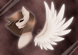Size: 3508x2480 | Tagged: safe, artist:nuumia, oc, oc only, oc:dreamy mind, pegasus, pony, bust, female, floating wings, high res, mare, portrait, solo, wings