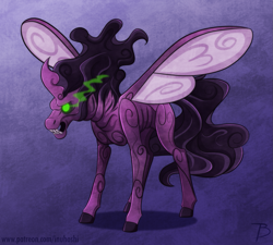 Size: 1239x1113 | Tagged: safe, artist:inuhoshi-to-darkpen, idw, king sombra, pony, umbrum, g4, angry, glowing eyes, male, solo, wings