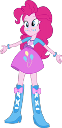 Size: 640x1312 | Tagged: safe, edit, editor:mario101, pinkie pie, earth pony, equestria girls, g4, alternative cutie mark placement, balloon, cutie mark, cutie mark on human, facial cutie mark, simple background, solo, transparent background