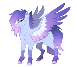 Size: 3316x2876 | Tagged: safe, artist:venommocity, oc, oc only, oc:burned bridges, pegasus, pony, colored wings, female, high res, mare, mb, multicolored wings, offspring, parent:vinyl scratch, parent:zephyr breeze, solo, wings