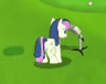 Size: 96x76 | Tagged: safe, gameloft, bon bon, sweetie drops, earth pony, pony, g4, 3d, animated, app, butt, dancing, gif, grass, microphone, picture for breezies, plot, singing, solo