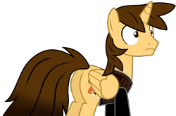 Size: 10919x7217 | Tagged: safe, artist:ejlightning007arts, oc, oc only, oc:ej, alicorn, pony, butt, clothes, jacket, male, plot, shocked, simple background, solo, stallion, transparent background, vector