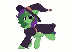 Size: 1590x1152 | Tagged: safe, artist:php146, oc, oc only, pony, unicorn, cape, clothes, female, hat, leg in air, mare, solo, standing, wizard hat