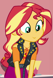 Size: 650x950 | Tagged: safe, screencap, sunset shimmer, equestria girls, equestria girls series, g4, holidays unwrapped, saving pinkie's pie, spoiler:eqg series (season 2), cropped, cute, female, geode of empathy, magical geodes, shimmerbetes, solo