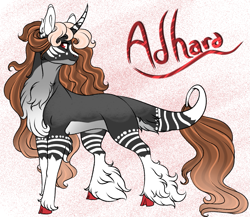 Size: 927x804 | Tagged: safe, artist:malinraf1615, oc, oc only, oc:adhara, pony, unicorn, cloven hooves, female, mare, solo, unshorn fetlocks