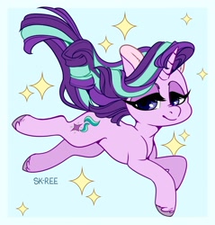 Size: 1920x2005 | Tagged: safe, artist:sk-ree, starlight glimmer, pony, unicorn, g4, cute, glimmerbetes, lidded eyes, smiling, solo