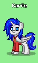 Size: 654x1080 | Tagged: safe, oc, oc only, oc:karite, alicorn, pony, pony town, alicorn oc, griffon wings, horn, solo, wings