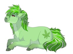 Size: 1024x768 | Tagged: safe, artist:uunicornicc, oc, oc only, earth pony, pony, female, lying down, mare, prone, simple background, solo, white background