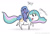 Size: 537x363 | Tagged: safe, artist:banebuster, princess celestia, princess luna, alicorn, pony, series:tiny tia, g4, cewestia, cute, cutelestia, duo, eyes closed, female, filly, filly luna, luna riding celestia, lunabetes, open mouth, pointy ponies, ponies riding ponies, riding, riding a pony, royal sisters, s1 luna, simple background, sisters, weapons-grade cute, white background, woona, younger