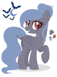 Size: 1700x2300 | Tagged: safe, artist:magicuniclaws, oc, oc only, bat pony, pony, female, magical lesbian spawn, mare, offspring, parent:fluttershy, parent:queen chrysalis, simple background, solo, transparent background