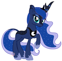 Size: 1852x1829 | Tagged: safe, artist:lovinglypromise, princess luna, kirin, pony, g4, kirin luna, kirin-ified, simple background, solo, species swap, transparent background