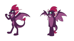 Size: 4500x2531 | Tagged: safe, artist:aaron amethyst, tempest shadow, dragon, g4, my little pony: the movie, dragonified, female, simple background, solo, species swap, transparent background