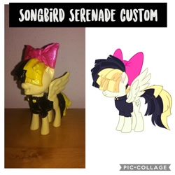 Size: 1080x1080 | Tagged: safe, artist:rxndxm.artist, songbird serenade, pegasus, pony, g4, my little pony: the movie, bow, clothes, customized toy, duo, female, hair bow, irl, mare, photo, toy
