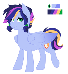 Size: 1318x1435 | Tagged: safe, artist:silentwolf-oficial, oc, oc only, oc:sky chaser, pegasus, pony, pegasus oc, reference sheet, simple background, solo, white background, wings