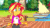 Size: 600x330 | Tagged: safe, screencap, pinkie pie, sunset shimmer, equestria girls, g4, my little pony equestria girls: legend of everfree, animated, camp everfree outfits, pinkie being pinkie, pinkie's mindspace, smiling, wat